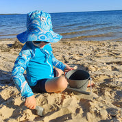 Long Sleeved Rashie - Called Home to the Ocean (Indigenous Blue)