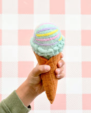 Felt Ice Cream Set - Waffle Cones & 9 Ice Cream Scoops