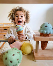 Felt Ice Cream Set - Waffle Cones & 9 Ice Cream Scoops