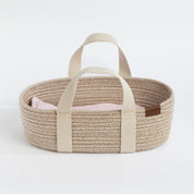 Rattan Doll Moses Basket Set - Blush