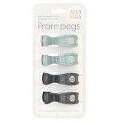 4 Pack Pegs Steel Blue/Charcoal