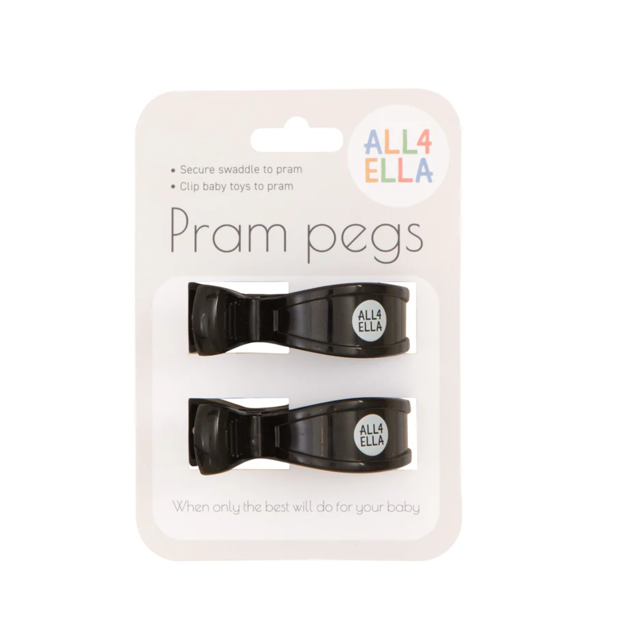 2 Pack Pegs Black