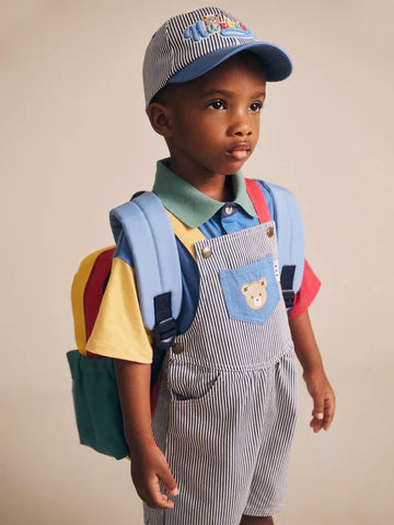 Classic Stripe Short Overalls