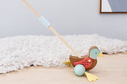 Push Along Wooden Mallard Duck