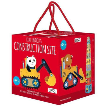 Edu Construction Stacking Blocks & Book Set