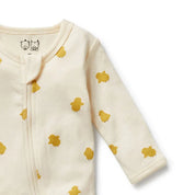 Little Chick Organic Zipsuit with Feet