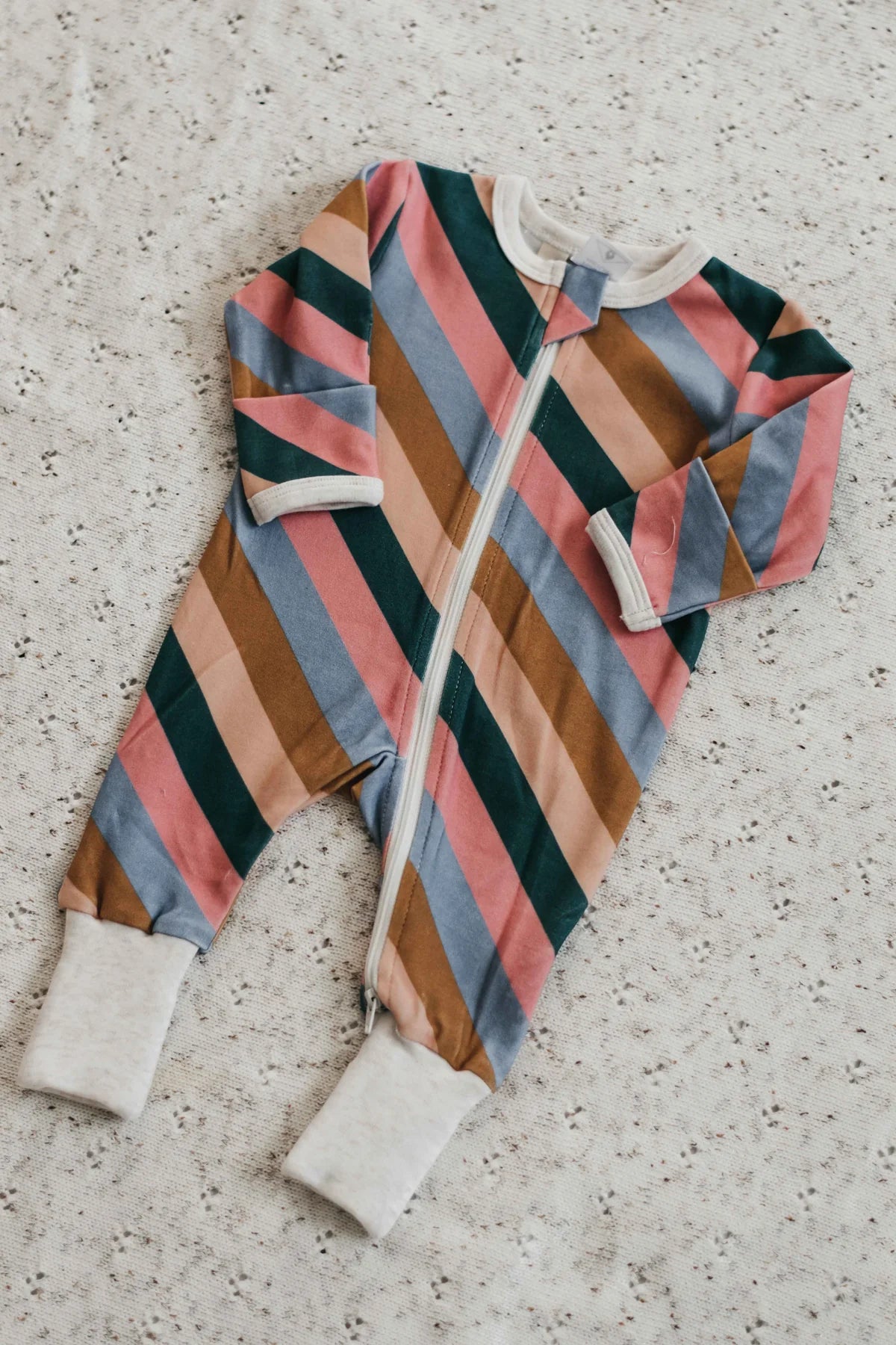 Retro Stripe Zipsuit