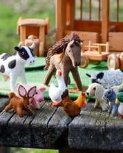 Felt Farm Animals Toys Set - 10 Piece