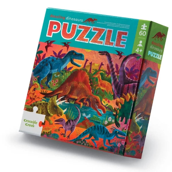 Foil Puzzle 60pc - Dazzling Dinos