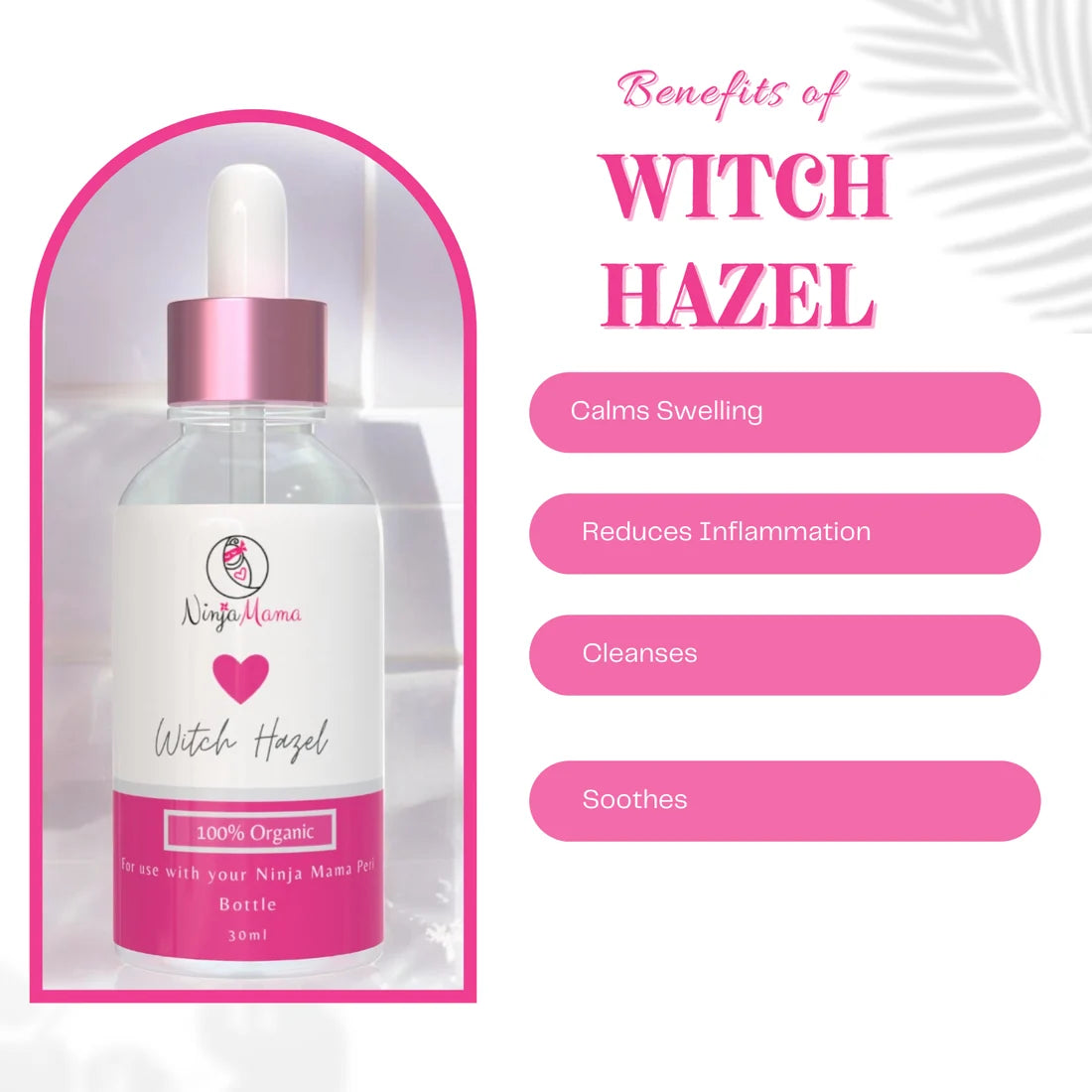 Certified Organic Witch Hazel - Alcohol Free - 30ml