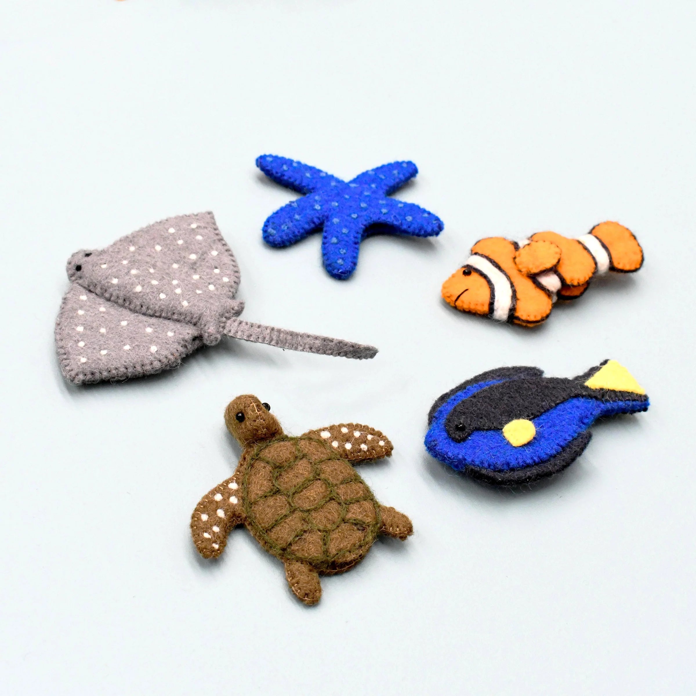 Australian Coral Reef Under The Sea - Finger Puppet Set