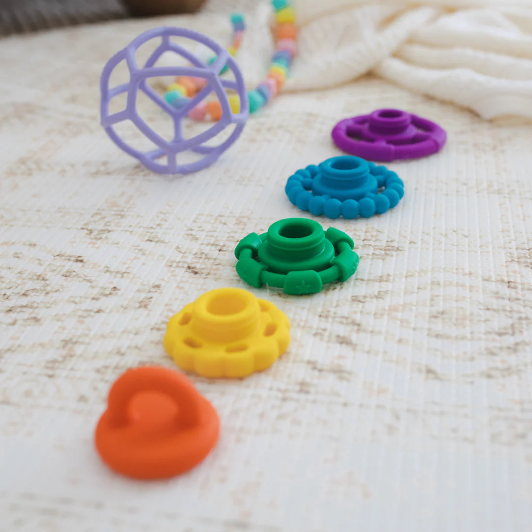 Rainbow Stacker and Teething Toy - Bright