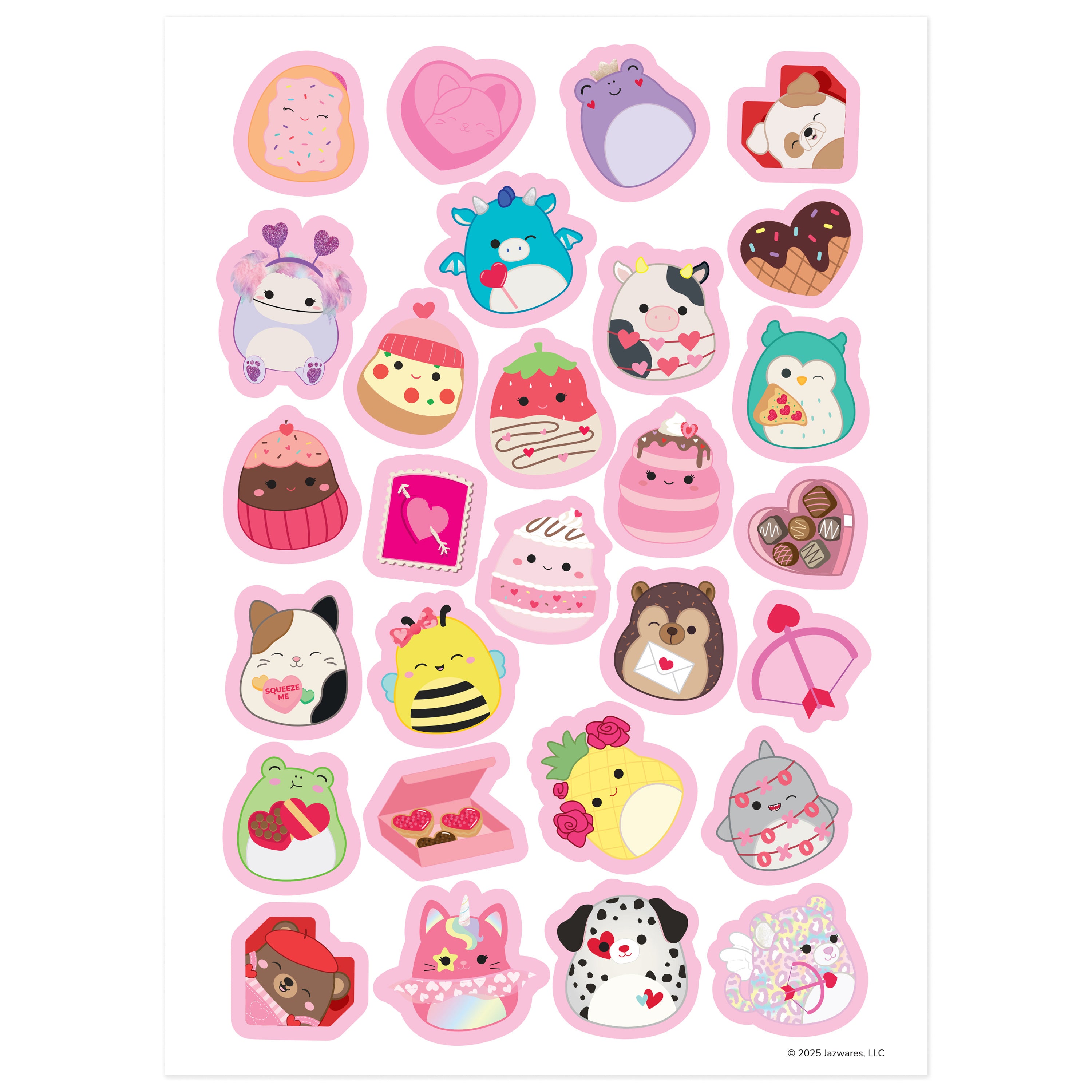 I Love Squishmallows Sweet Stickers