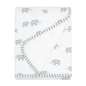 Sherpa Pram Blanket - Watercolour Elephant