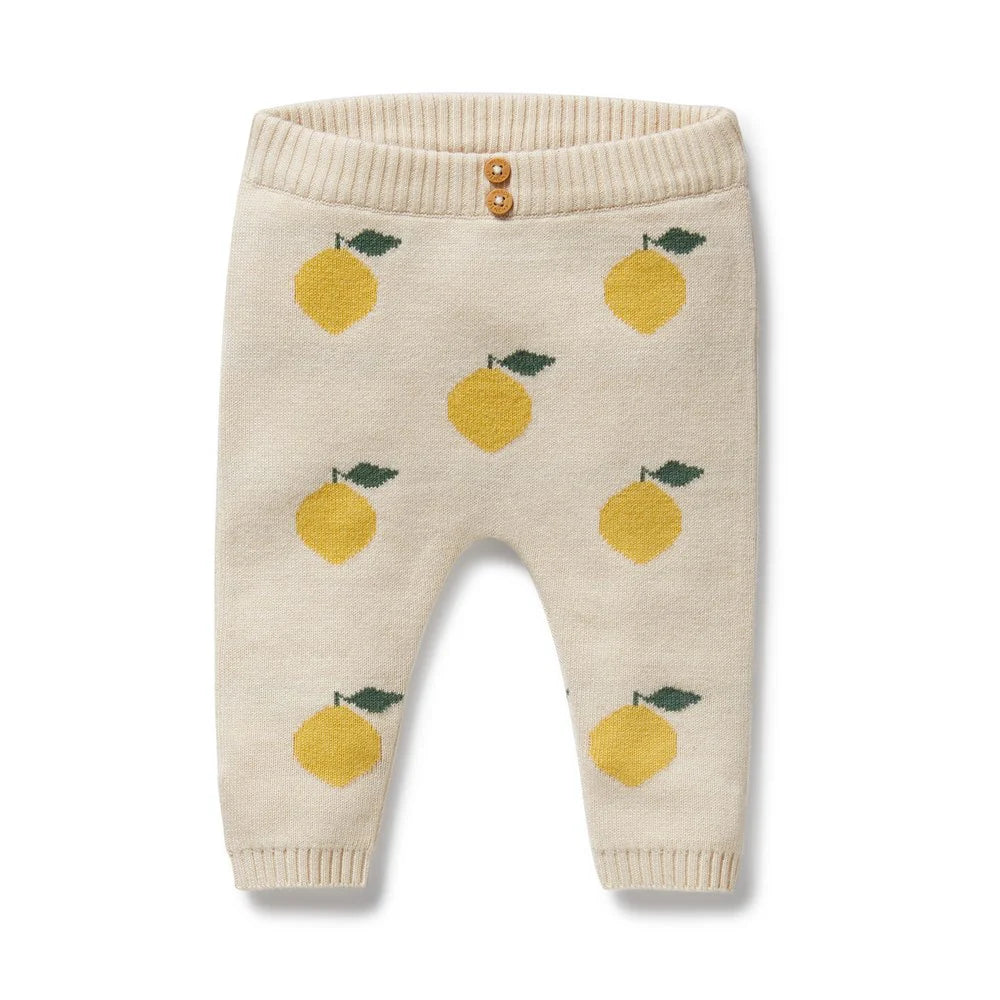 Lemony Organic Knitted Jacquard Legging
