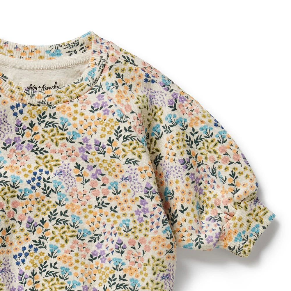 Tiny Bloom Organic Terry Sweater