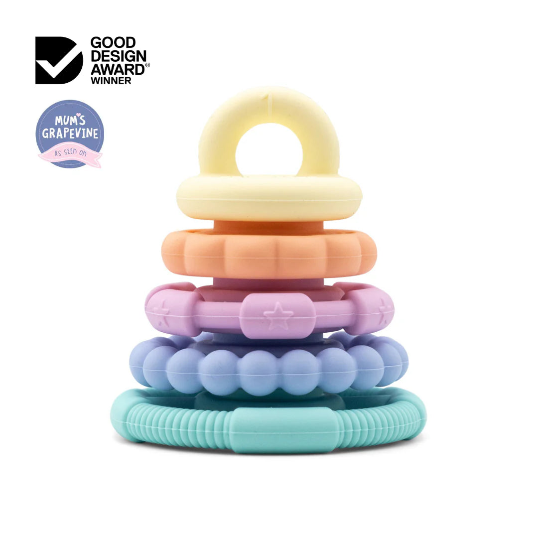 Rainbow Stacker and Teething Toy - Pastel