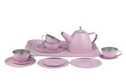Pink Tin Tea Set in Suitcase - 15pc