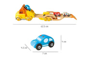 Wooden Car Carrier with Sound and Light