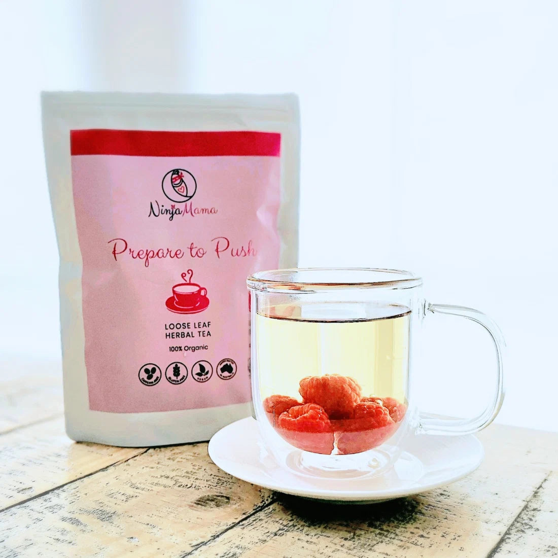 Prepare to Push® Organic Loose Leaf Raspberry Leaf Tea 40g