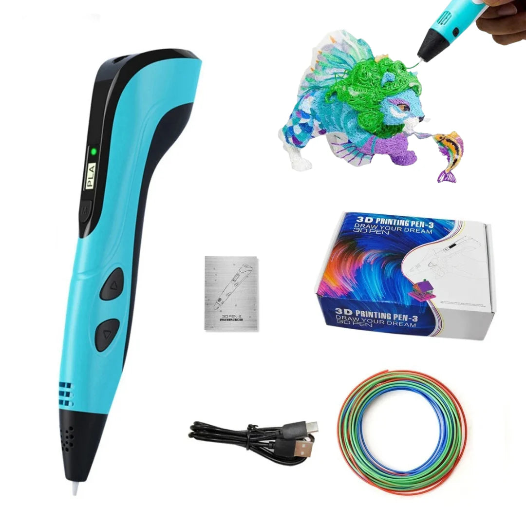 3D Printing Pen With Metal Gearbox - Assorted Colours