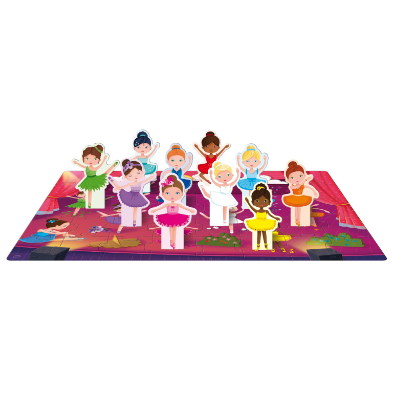 3D Puzzle & Book Set - 40 pc - Learn Colours Ballerina