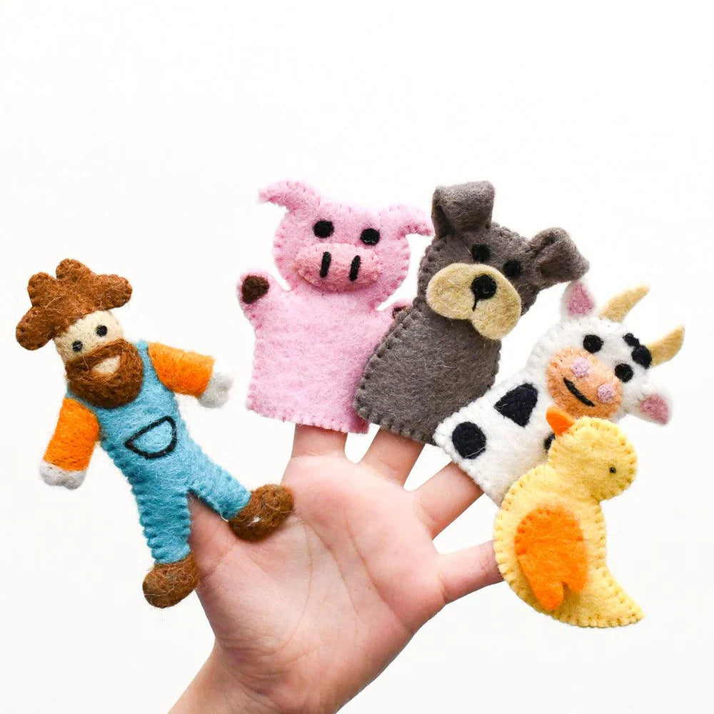 Old MacDonald Farm Animals A - Finger Puppet Set
