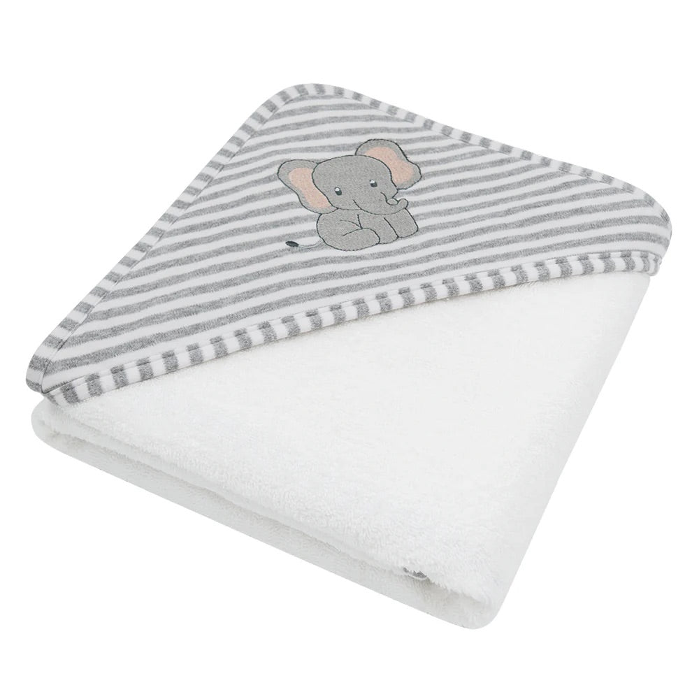 Hooded Towel - Grey Elephant