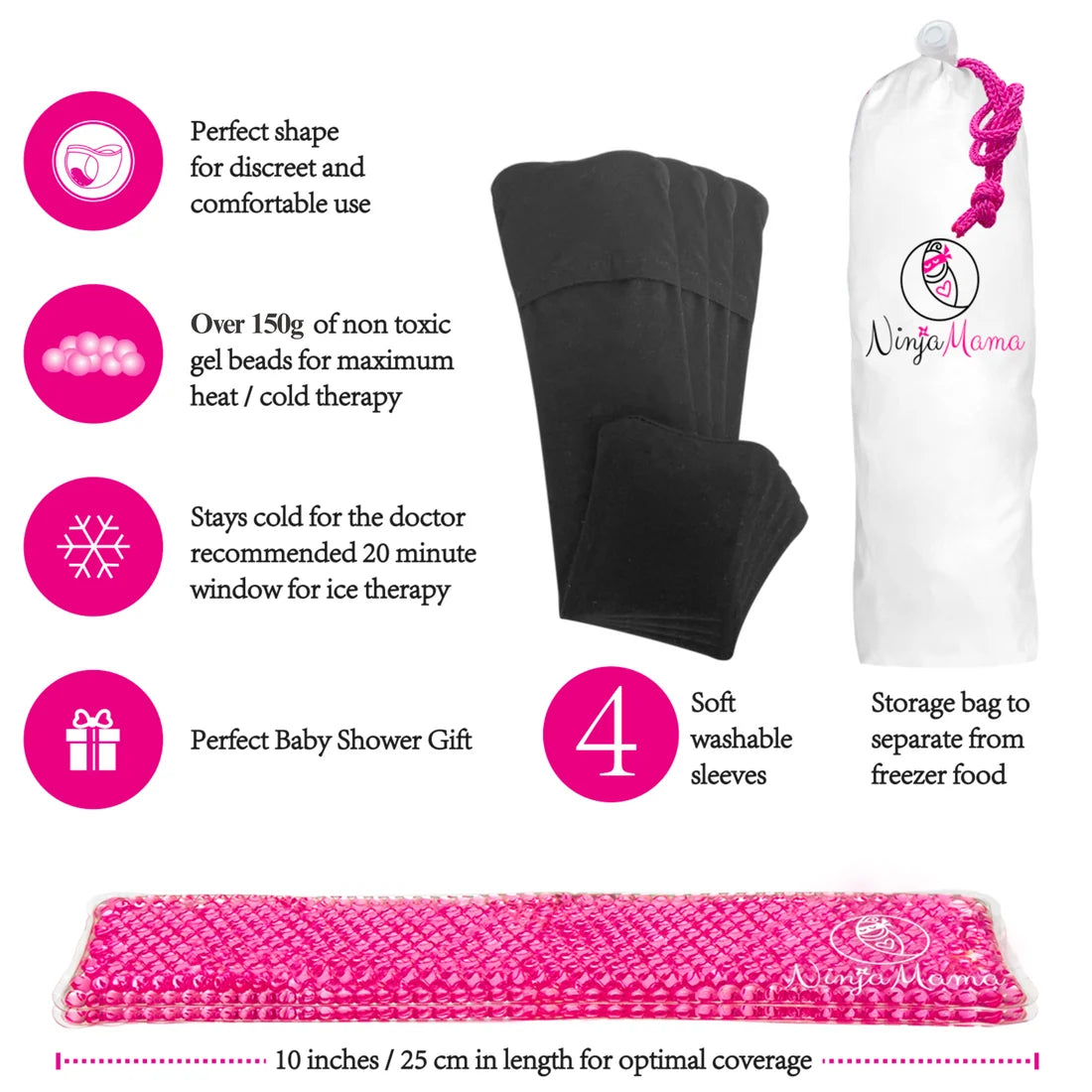 Reusable Perineal Ice and Heat Therapy Packs - Pack of 2