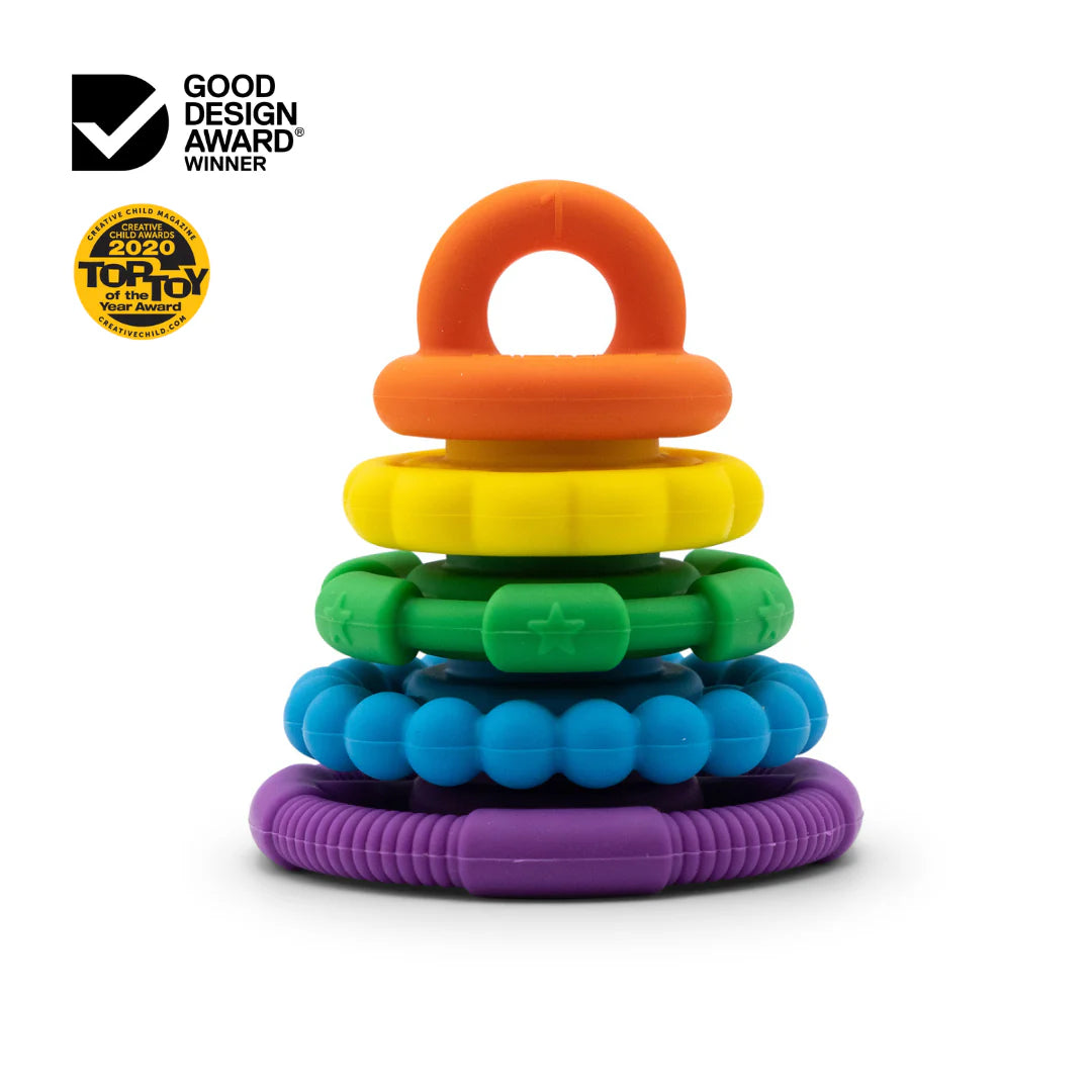 Rainbow Stacker and Teething Toy - Bright