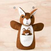 Felt Hand Puppet - Kangaroo with Joey