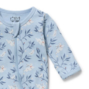 Bunny Whistle Organic Zipsuit With Feet