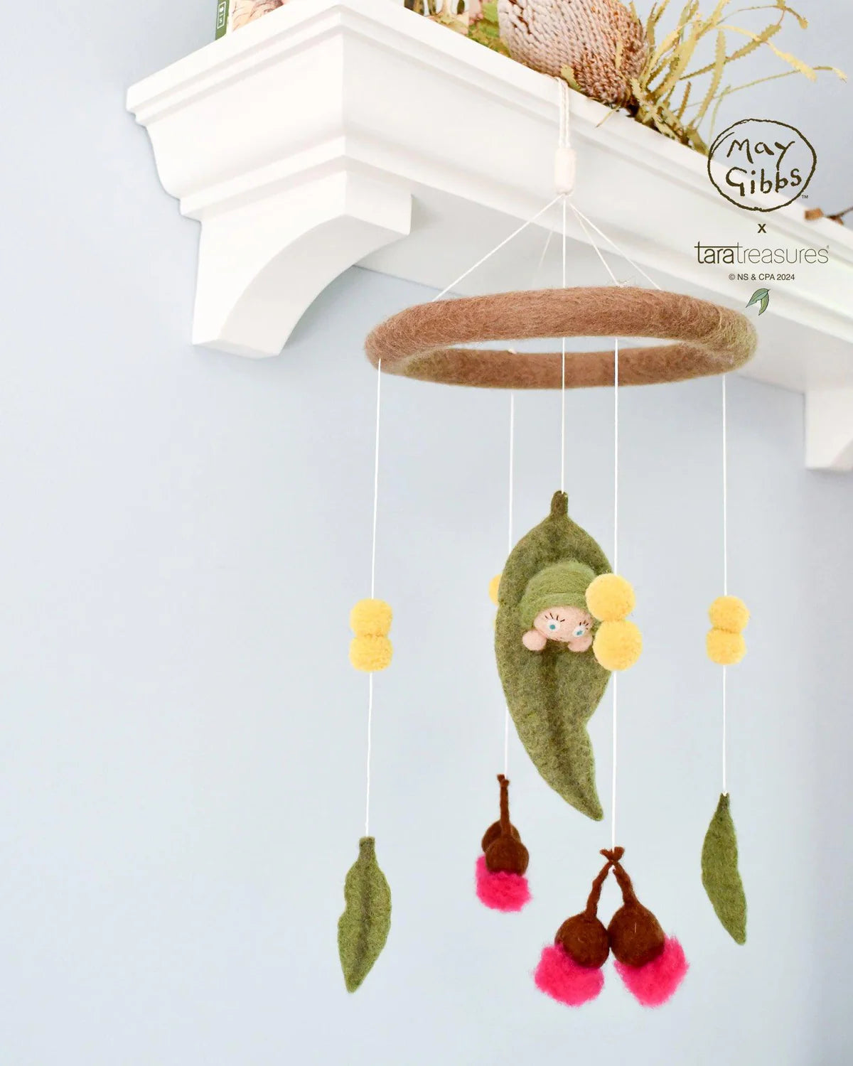 Baby Cot Mobile- May Gibbs Gumnut Baby