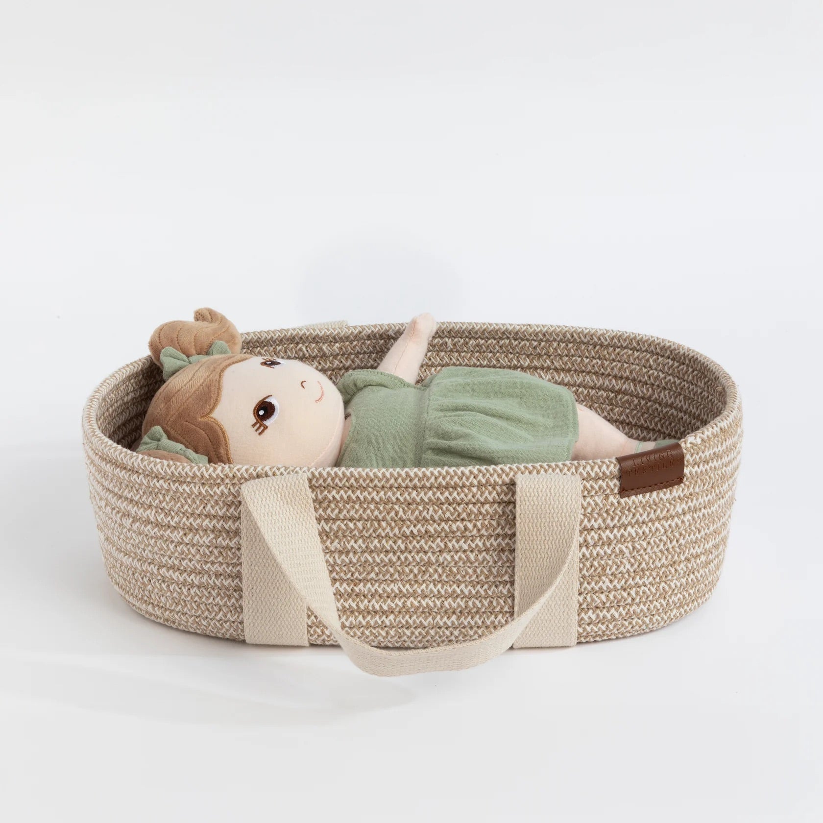 Rattan Doll Moses Basket Set - Blush