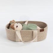 Rattan Doll Moses Basket Set - Blush