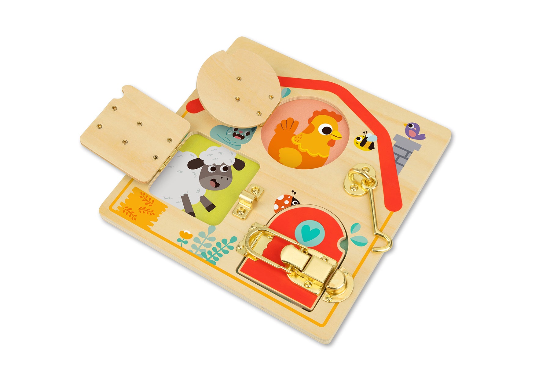 Wooden Puzzle Board - Latches Activity
