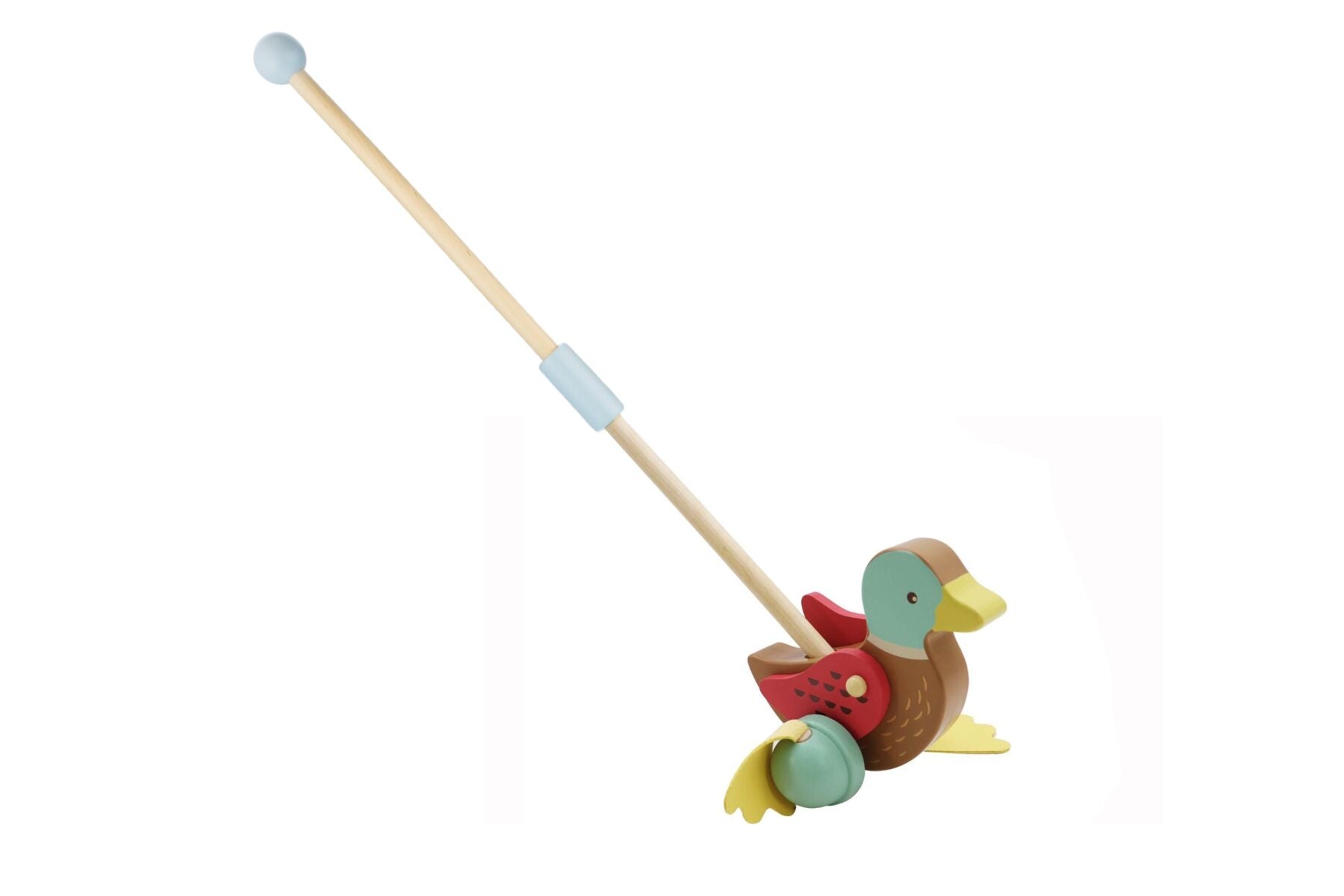 Push Along Wooden Mallard Duck