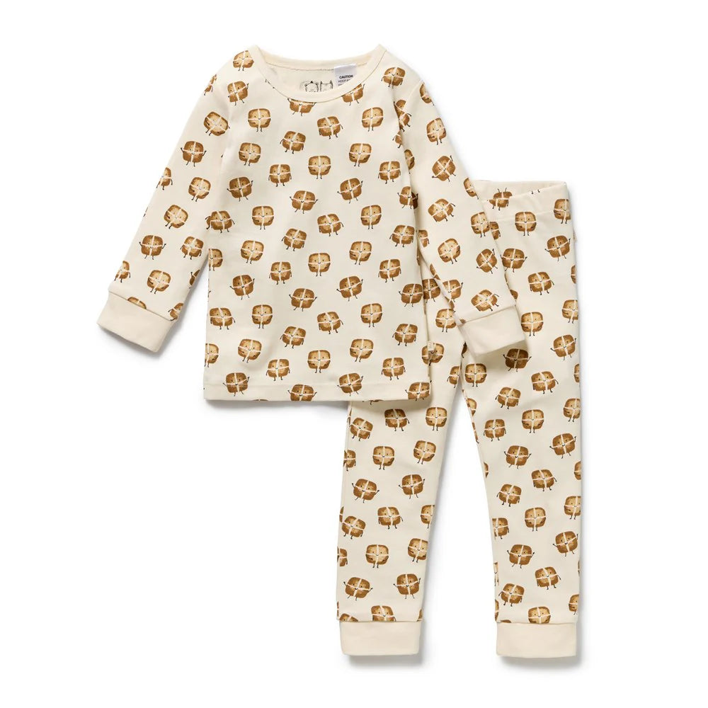 Hot Cross Buns Organic Long Sleeved Pyjamas