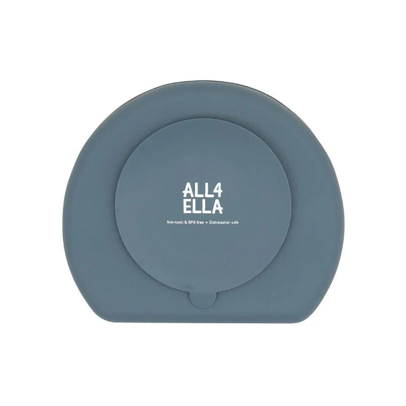 Silicone Plate with Straw and Spoon