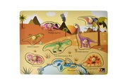 2 in 1 Dinosaur Peg Puzzle