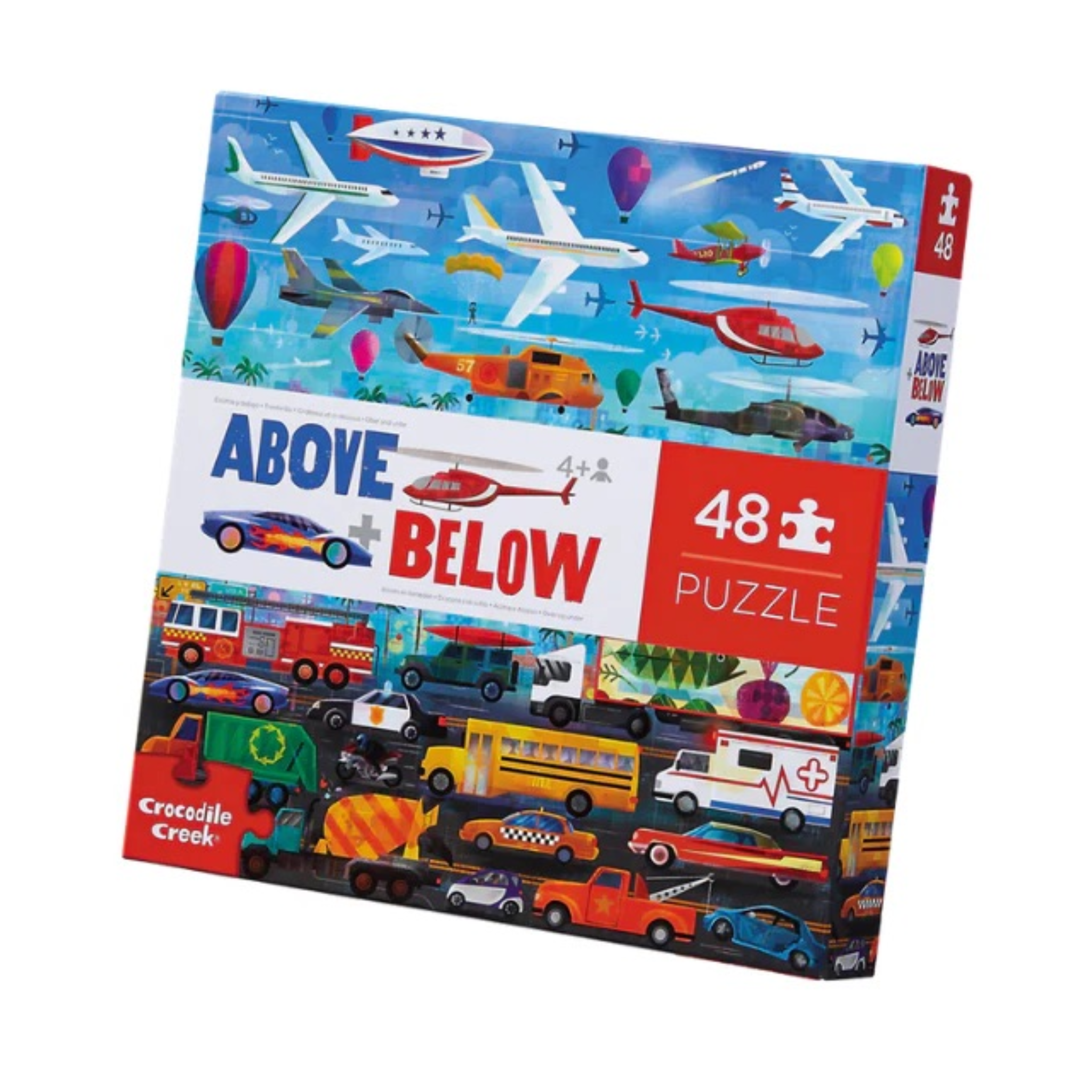 Above & Below Puzzle 48pc- Things that Go
