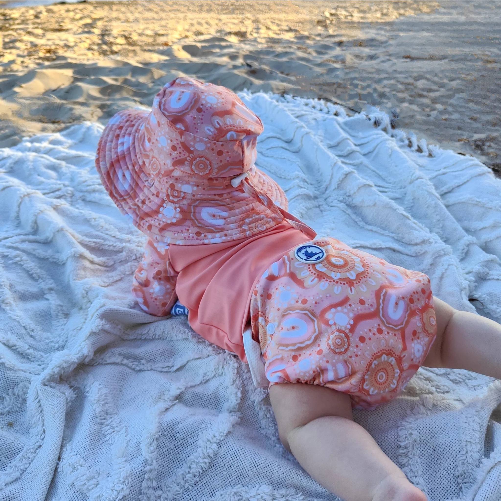 Reusable Swim Nappy - Community Connected to Land ( Pink)