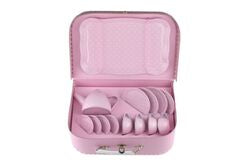 Pink Tin Tea Set in Suitcase - 15pc