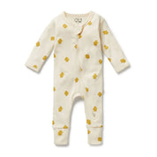 Little Chick Organic Zipsuit with Feet
