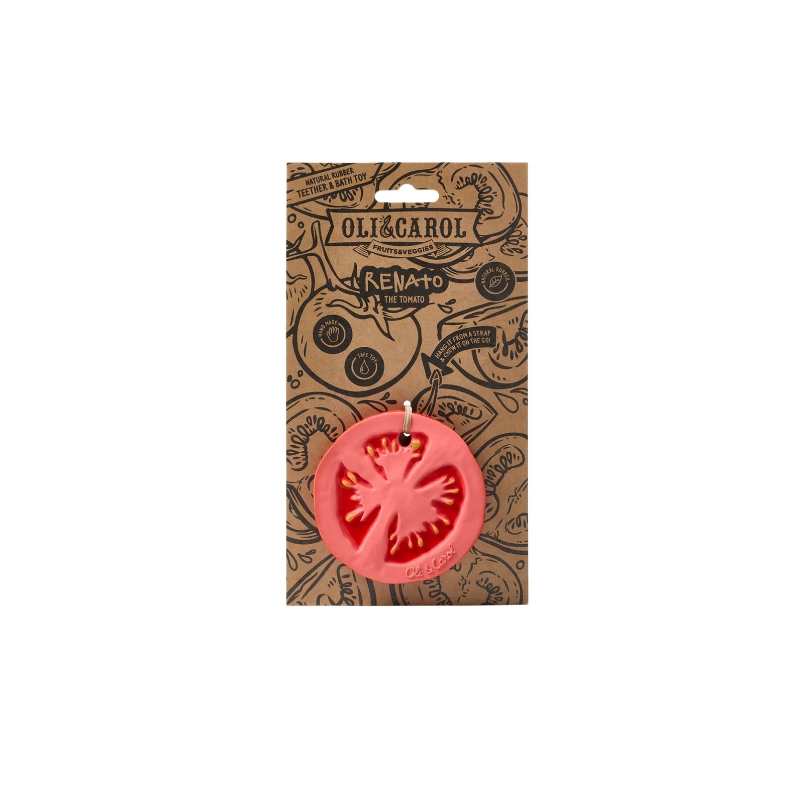 Natural Rubber Teether - Renato the Tomato