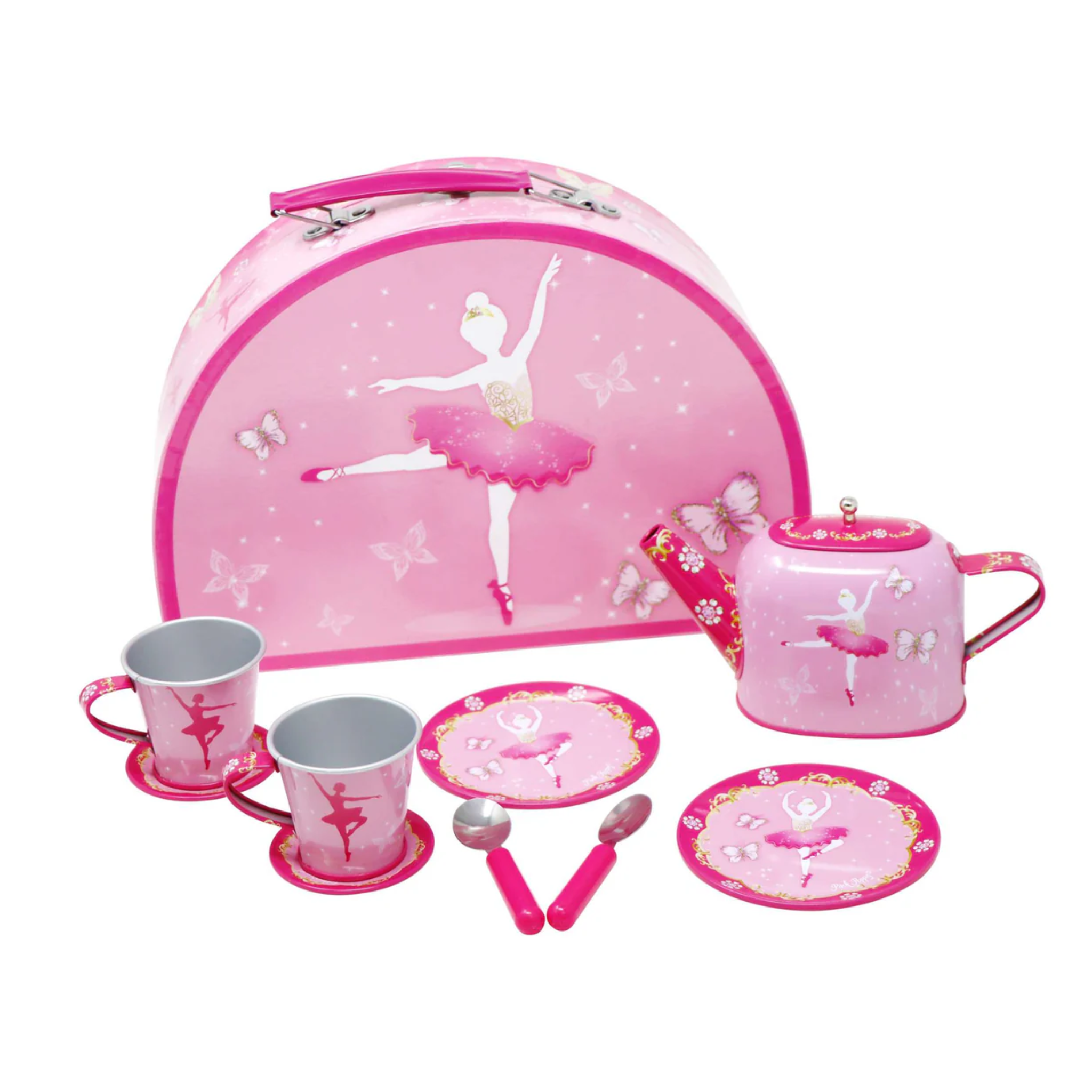 Butterfly Ballet Tin Tea Set