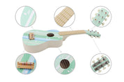 Calm & Breezy Wooden Guitar- Misty Aqua