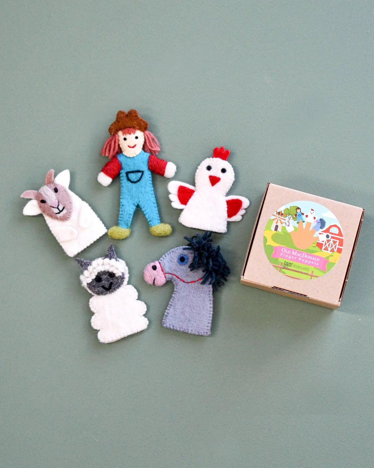 Old MacDonald Farm Animals B - Finger Puppet Set