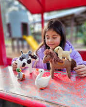 Felt Farm Animals Toys Set - 10 Piece