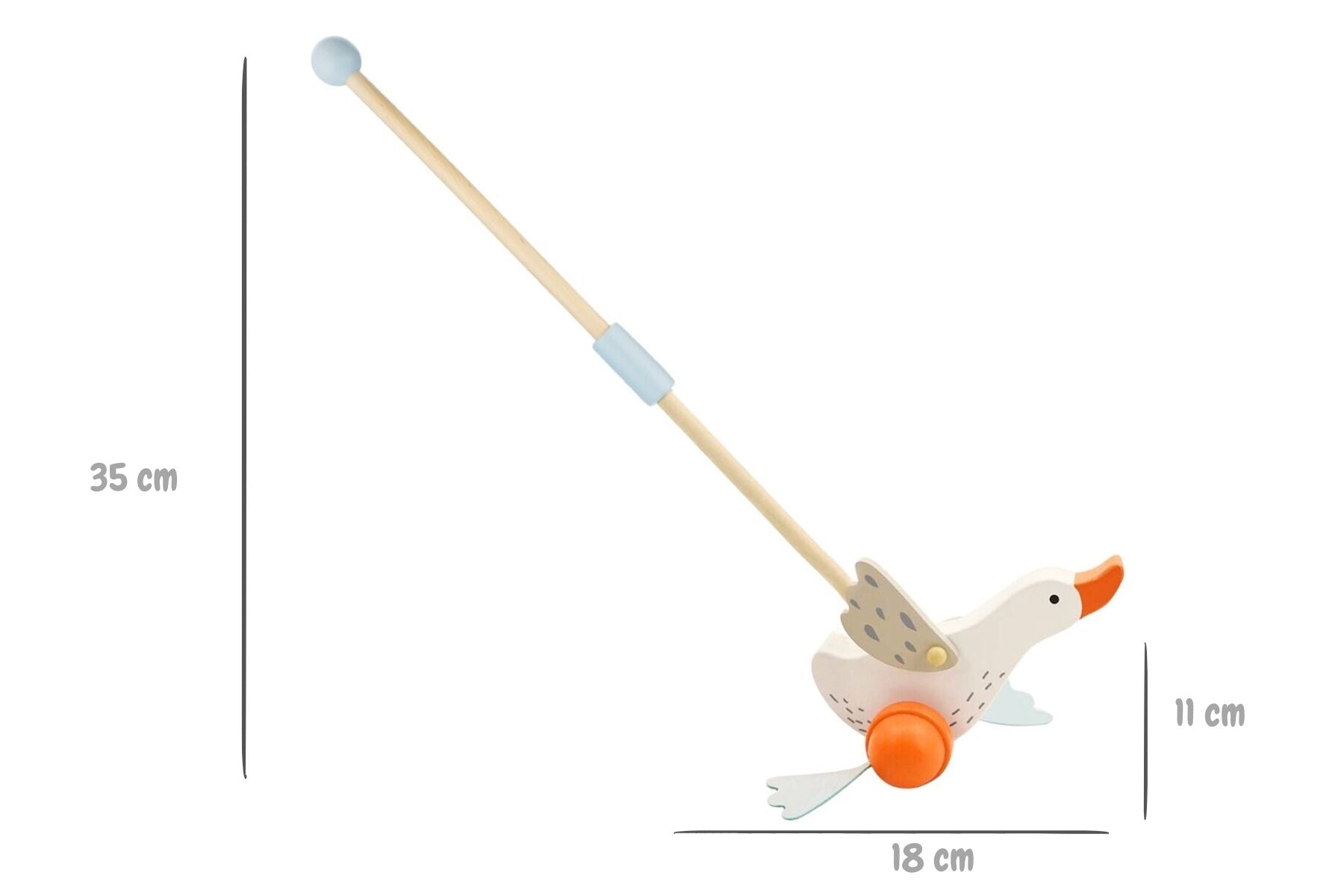 Push Along Wooden Goose